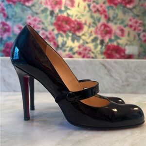 Christian Louboutin Charlene Mary Jane Pumps – Black Patent, Size 37
